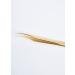 Lavi Lashes Eyelash Tweezers Professional Stainless Steel Tweezers Lash Extension Isolation Volume Classic Curved Straight Tweezer with Measurements - Gold (Curved Isolation)