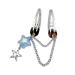 hgnxa Star Chain Pendent Hair Clip Hairpin with Pentastar Decoration Colorful Hair Barrette for Girls Style Ornaments Blue