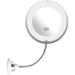 Flexible Gooseneck LED Lighted 10X Magnifying Makeup Mirror with Power Locking Suction Cup  Bright Diffused Light and 360 Degree Swivel  Portable Cordless Travel and Home Bathroom Vanity Mirror