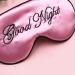 Embroidered Eye Mask for Sleeping - Comfortable Travel Sleep Mask in Pink - Buy Online on GoSupps.com