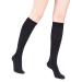 Medical compression socks closed toe super -elastic non -slip competitive sport for adult women improve blood flow to the lower extremity edema black XL (black M) (SC Black XL