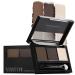 Set de fards sourcils Nanobrow Eyebrow Powder Kit - Poudres sourcils avec surligneur kit de coiffage des sourcils (Sombre)
