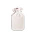 Hot water bottle with fleece cover 2.0 liters (white)