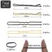 400 Pcs Hair Pins Kit for Girls and Women - 100 Bobby Pins, 100 U Hair Pins, 200 Black Rubber Hair Bands - Ideal for All Hair Types (Black/Gold) - Buy Online on GoSupps.com