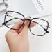LTSrll oversized square reading glasses for women and men HD blue light-blocking computer glasses anti-eye load glass (color: black size: +200) +200 black