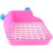 FOMIYES Guinea Pig Litter Pan Hamster Litter Corner Square Tray Ferret Potty Trainer Chinchilla Rabbit medium Pink - Buy Online on GoSupps.com