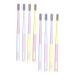 Minkissy 8st Macaron-toothbrush coal toothbrush extra soft toothbrush ergonomic light cleaning brush travel toothbrush toothbrush at home toothbrush for oral care clean