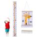 Taicanon Baby Height Growth Chart Cute animal Pattern Growth Chart for Kids Wall Hanging Measuring Ruler Removable Canvas and Wood Bedroom Nursery Wall Decoration