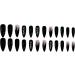 Press on Nails Extra Long Fake Nails White letters False Nails and black flame Press on Nails Designs Acrylic Nails Press on Artificial Nails Stick on Nails For Women Girls 24Pcs - Buy Online on GoSupps.com