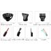 2000W professional hair dryer salon hair dryer (modeling windshield air collective nozzle comb type air nozzle rolling comb pointed tail comb large tooth comb hair clip *2)-black - Buy Online on GoSupps.com