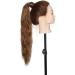 20 Inch Long Corn Wave Ponytail Clip in Hair Extensions - Light Brown Wrap Around Hairpiece for Women - Buy Online on GoSupps.com