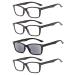 Suertree reading glasses 4 Stueck springs hinge visual aid sun reading glasses glasses reading aid for women men BM151TY 1.5x 1.5x diopttria 4PC