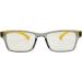Shop LHSDMOAT Children's Blue Light Filter Glasses - Rectangular Frame Gray/Yellow - Protect Eyes from Computer & Gaming Strain - Buy Online on GoSupps.com