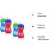 Nuby 4 Piece No Spill Easy Grip Trainer Cup 10 oz - Blue/Red | Leak-Proof Design - Buy Online on GoSupps.com