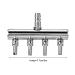 Watris Veiyi Stainless Steel Air Distributor for Aquariums - 2/4/6 Way Adjustable Air Control Valve 8mm Input 4mm Output - Ideal Air Pump Divider - Buy Online on GoSupps.com