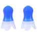 Swimming Earplugs Comfortable Waterproof Reusable Silicone Ear Plugs Noise Reduction Silicone Ear Plug with Black Sealing Bottle for Swimming Snorkeling Showering(Blue Earplugs + Black Bottle)