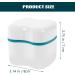 MILISTEN Denture Case with Sieve - Green Storage Box for Teeth & Rinsing Basket | Durable Travel Denture Cup with Lid - Buy Online on GoSupps.com
