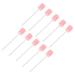 Healifty Disposable Oral Swabs- 10Pcs Baby Mouth Swabs for Oral Care, Unflavored& Sterile Dental Swabsticks for Mouth Cleaning, Pink 10Pcs Pink