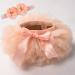 PythJooh Newborn Baby Girl Tutu Bloomers Skirt Headband Set - Petal Peach | 0-2 Years - Buy Online on GoSupps.com