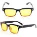 voso Blue Light Blocking Glasses Anti Glare Computer Gaming TV Anti UV Radial Reflex Filter Eyewear Eyeglasses (Black Frame + Yellow Lens) - Buy Online on GoSupps.com