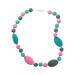 Sensory Chew Necklace for Kids Girls -Designed for Autism  ADHD  Oral Motor Kids- Baby Teether Necklace -Oral Sensory Chew Toys (Pink and Blue)