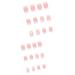 YOSOMK Pink French Tip Press on Nails Medium with Flower Designs - Square False Nails for Women | Glue-On Static Nails B11 - Buy Online on GoSupps.com