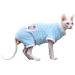 Rayminsino sphinx litter clothing for pets hairless litter clothing highly elastic four -legged loop kitten clothing for home s s blue