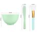 GBSTORE Face Mixing Bowl Set - DIY Facial Masks Mixing Tool Kit with Silicone Bowl, Brushes, and Spatula (Green) - Buy Online on GoSupps.com