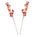 ABOOFAN 2pcs Simulated Holly Fruit Simulation Berries Pine Branch for Xmas Fake Berry Branch Artificial Berry Picks Holly Berry Picks Artificial Berry Stems Wire Christmas Tree Spray