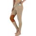 Beroy Women's Equestrian Breeches - Horse Riding Tights with Silicone Full Seat & Pockets - Khaki, Size Small - Buy Online on GoSupps.com
