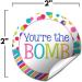 You're The Bomb Colorful Polka Dots Hot Cocoa Bomb Sticker Labels - 40 2 Circle Stickers by AmandaCreation - Buy Online on GoSupps.com