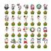 Orapink 28Pcs Merry Christmas Cupcake Toppers Snowman Penguin Panda Cupcake Picks Decorations Xmas Party Cake Decorations