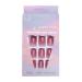 Brishow Sarg-Falsche Nails - Short Oval Color Gradient Press-On Nails Full Cover Acrylic - 24 Pieces for Women & Girls - Buy Online on GoSupps.com