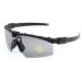 SI M Frame 3.0Polarized Army Sunglasses War Game Ballisti Military Goggles Combat Eye Shield (Black Polarized 4 Lens)