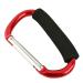 ZUJHPYMI 1Pc Carabiner Hook with Sponge 5.5inch D-Shape Large Aluminum Carabiner Clip Carry Handle for Shopping Bags Handbag Stroller Carrying, Red