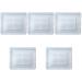 VILLCASE 5pcs Square Photo Frame Mold Frame Molding DIY Photo Frames Crafts Molds Fondant Molds Square Frame Silicone Chocolate Mold Supplies White Silica Gel Crystal Epoxy Whitex5pcs 2.2X17.7X22.7CMx5pcs