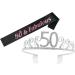 FRCOLOR 3 Sets 50 Party Etiquette Belt Birthday Party Etiquette Rhinestone Waist Belt 50th Bday Sash Crystal Decor Letter Printing Sash Happy Birthday Sash Photo Apparel Rose Gold - Buy Online on GoSupps.com