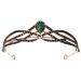 Beaupretty Princess Bride Baroque Headband Wedding Bridal Emerald Crystal Halloween Gemstone Tiara for Women Girls Supplies Green Emo Accessories