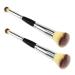 FRCOLOR 4 Pcs Powder Brush Double Ended Makeup Brush Complexion Brush Makeup Blush Brush Makeup Tool Tools Dual Ended Brush Loose Powder Tool Woman Applicator Trimming Aluminum Tube