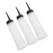 Mobestech 3 pi ces Bouteilles Applicatrices Cheveux PP avec Bec Angl R utilisables et Durables pour Coloration et Shampooing Professionnel Salon