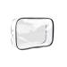 Clear Pouch, Clear Travel Bags for Toiletries, Lightweight Clear Toiletry Bag, Multipurpose Transparent TSA Cosmetic Bag Clear Pouch For Traveling-White 1 PACK
