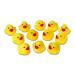 Schramm 12 pieces rubber duck squeaking duck yellow approx. 3.5 cm squeaking duck bathing duck ducks bathing ducks rubber ducks