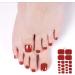 16 Sheets Toe Nail Stickers Full Toe Nail Wraps Self Adhesive Glitter Toenail Stickers Red Silver Black Pink Blue Purple Orange - Buy Online on GoSupps.com