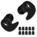 Noise Cancelling Ear Plugs - Super Soft Reusable Silicone Ear Plugs - Perfect for Sleep Work Study Swimming Flights(Black)