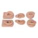Silicone Ear Model 3 Pairs Human Ear Model Soft Multipurpose Reusable Earrings (Medium Skin Color)