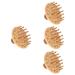 Beavorty 4 pieces massage comb from beech hairbrush wooden head tensioning ridge scalp head massage comb women wide tooth comb head massage curve comfortable comb stencil Miss cozy
