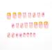 JustOTRY 24 Pcs Swirl Square Short Colourful French Press on Nails | Flower Pastel Fake Nails with Nail Glue | Squoval Nails for Women - Buy Online on GoSupps.com