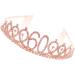 Minkissy Birthday Crown 60th Rhinestone Birthday Tiara with Comb Crystal Princess Tiara Headband for Birthday Party(Rose Gold) - Buy Online on GoSupps.com
