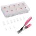 Acrylic Nail Tips French Nail Tip MuYwa 500pcs Artificial False Nails Half Tips with Box & False Nail Clipper for Nail Art Salons and Home DIY(10 Sizes Natural)