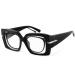 LVIOE Blue Filter Glasses Glasses Wearers and Non-Glasses Wearers Reduces Eye Strain Gaming Glasses Blue Light Filter Black
